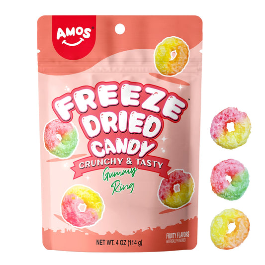 Amos freeze dried candy crunchy and tasty