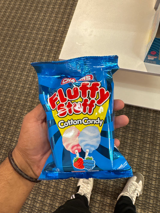 Fluffy stuff cotton candy  strawberry and blue razz