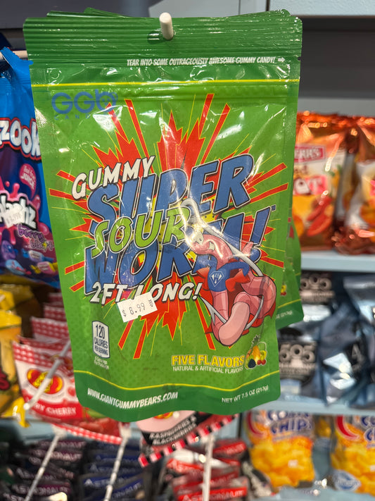 Gummy super sour worm