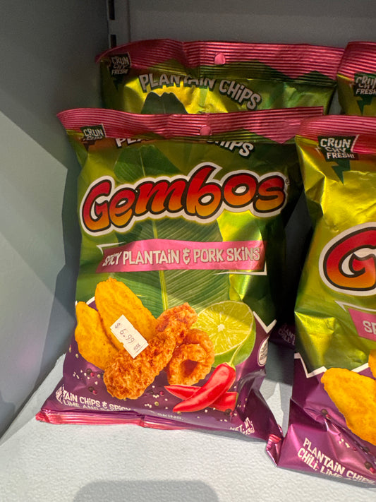 GEMBOS PORK SKINS AND PLANTAIN CHIPS