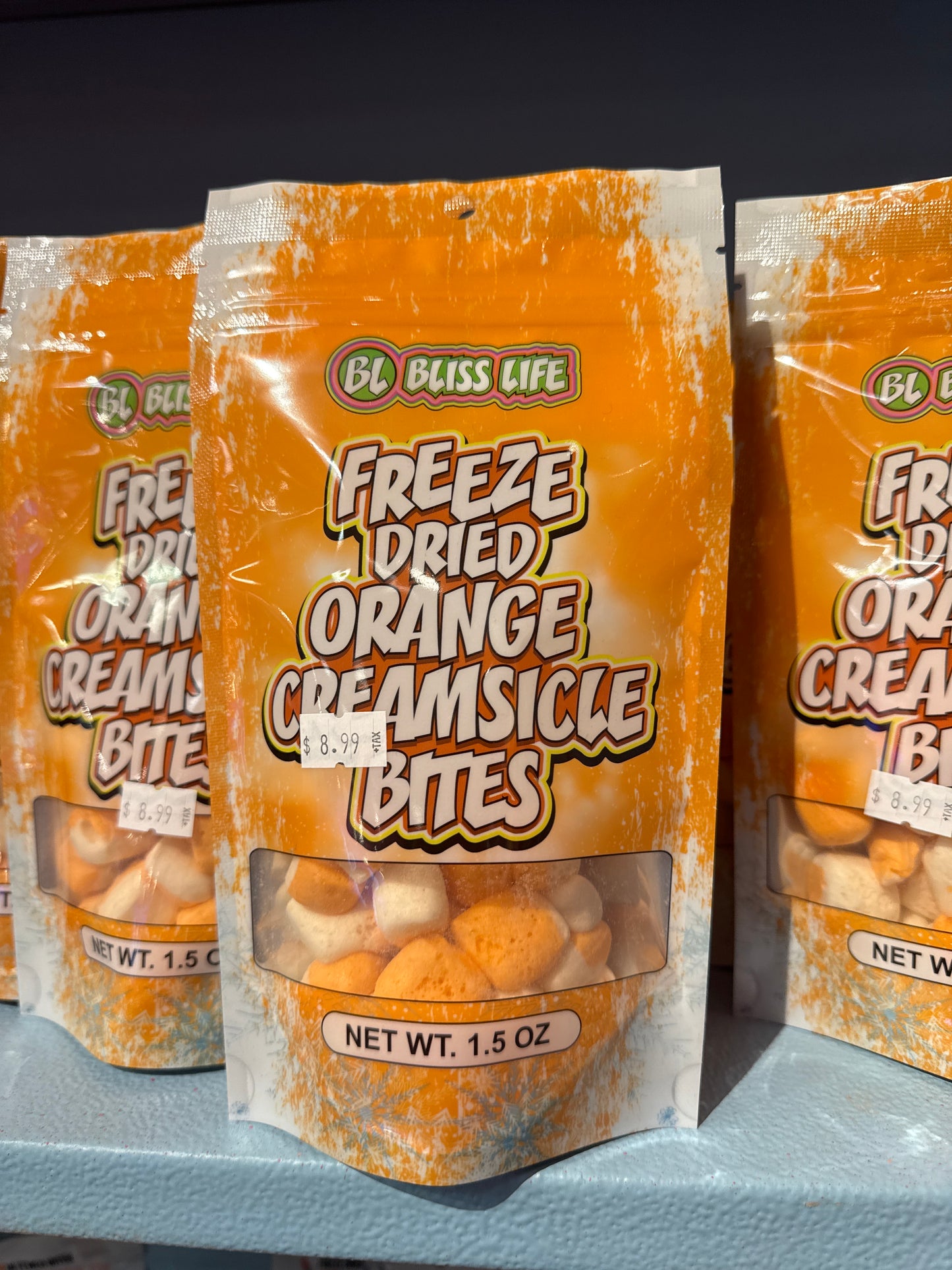 Freeze dried orange creamsicle bites
