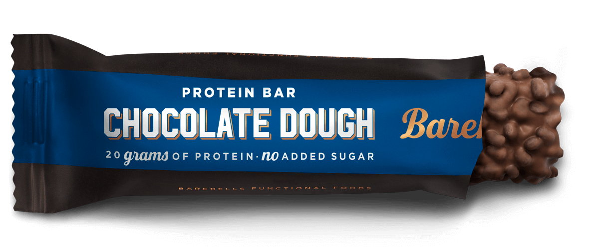 Barebells chocolate dough protein bar