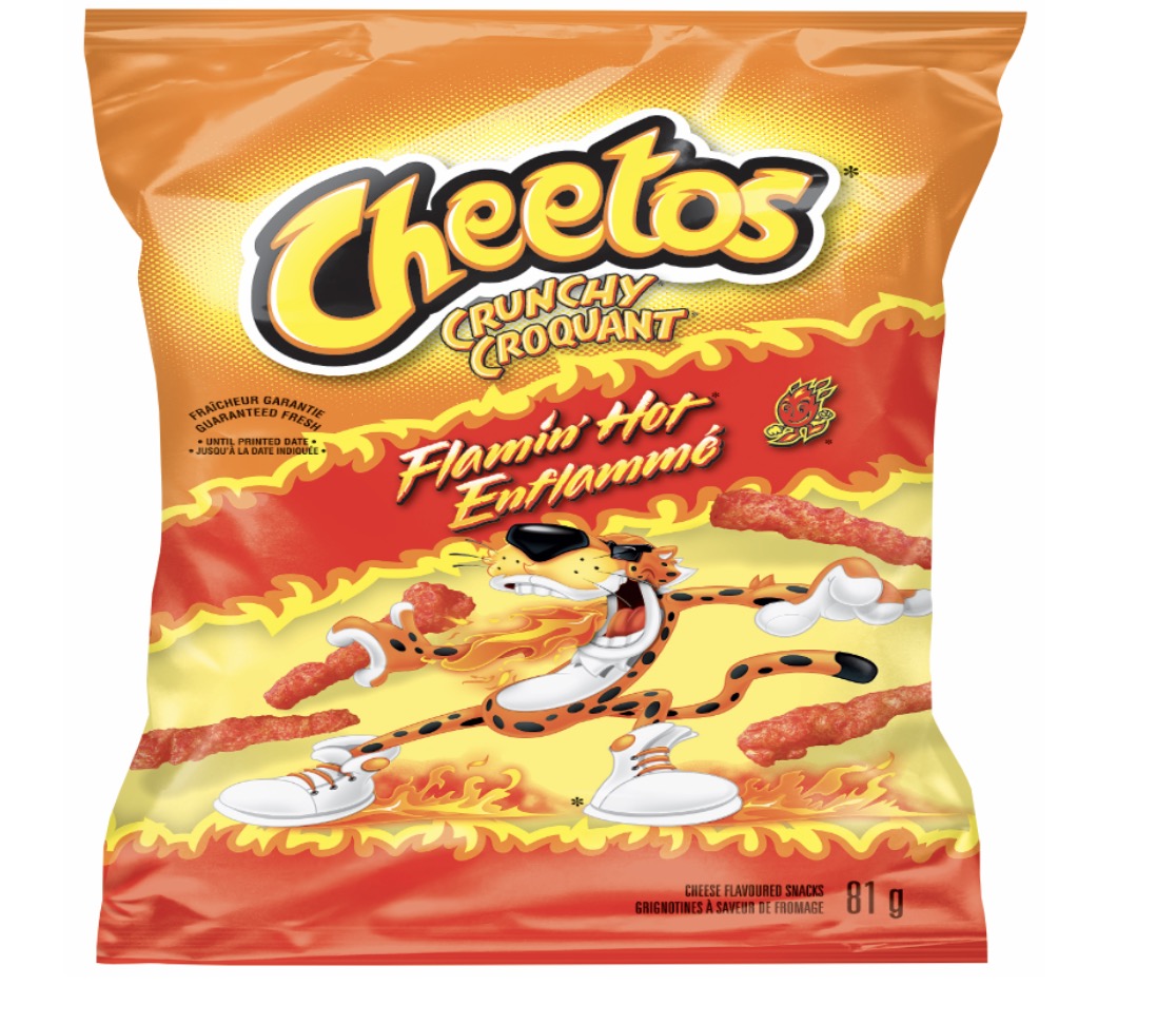 Cheetos Crunchy Croquant Flamin’ Hot Englammé