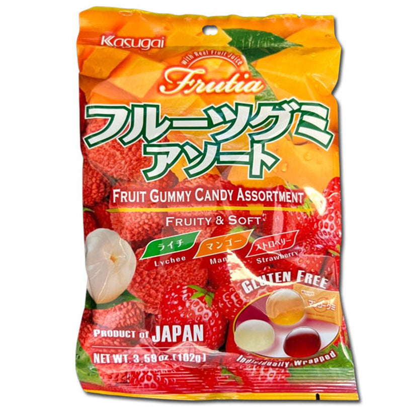 Kasugai Gummy Mix-Lychee,Mango,Strawberry (Japan)