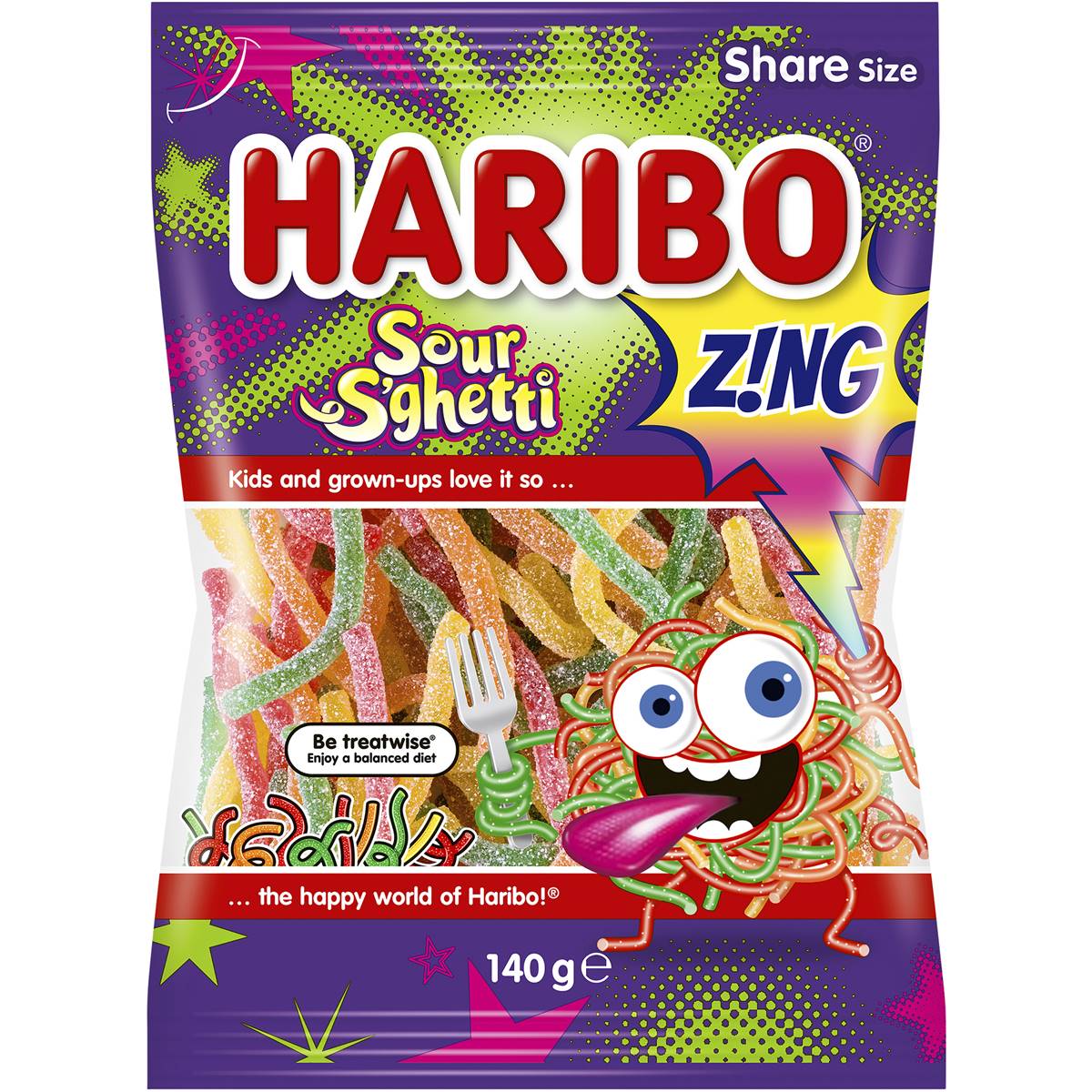 Haribo Sour sghetti ZING
