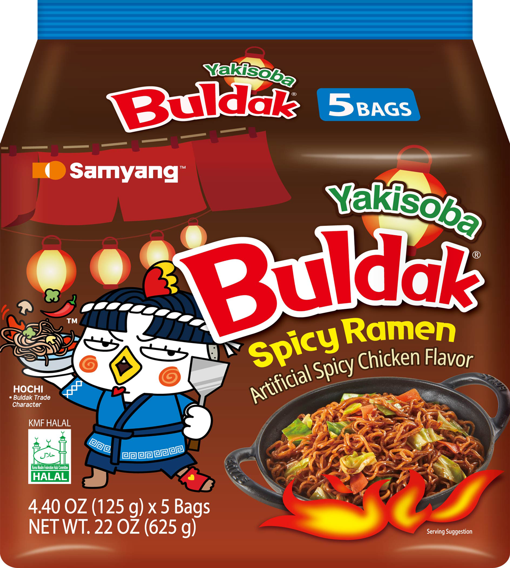 Buldak yakisoba spicy ramen artificial spicy chicken flavor