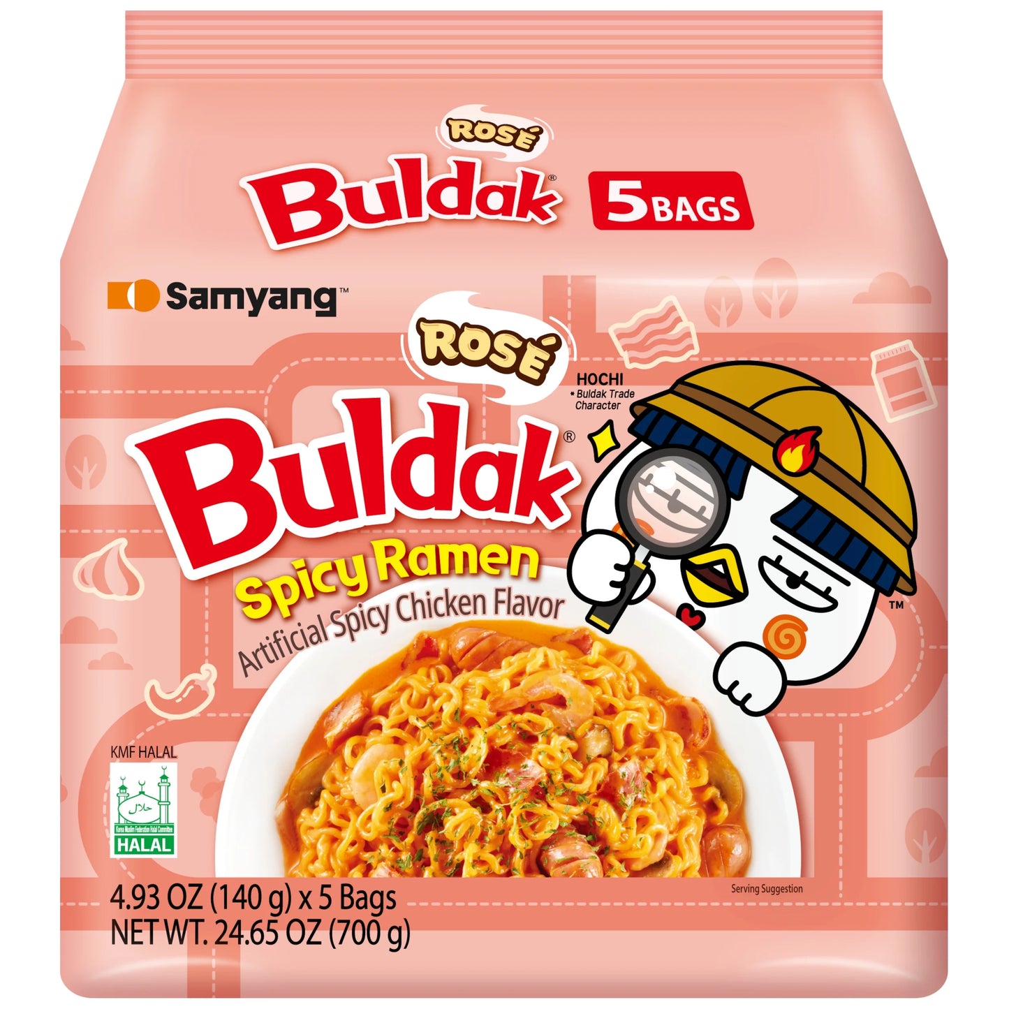 Rose Buldak spicy ramen