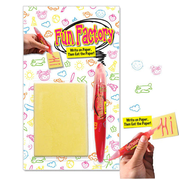 Fun works write on paper then eat the paper