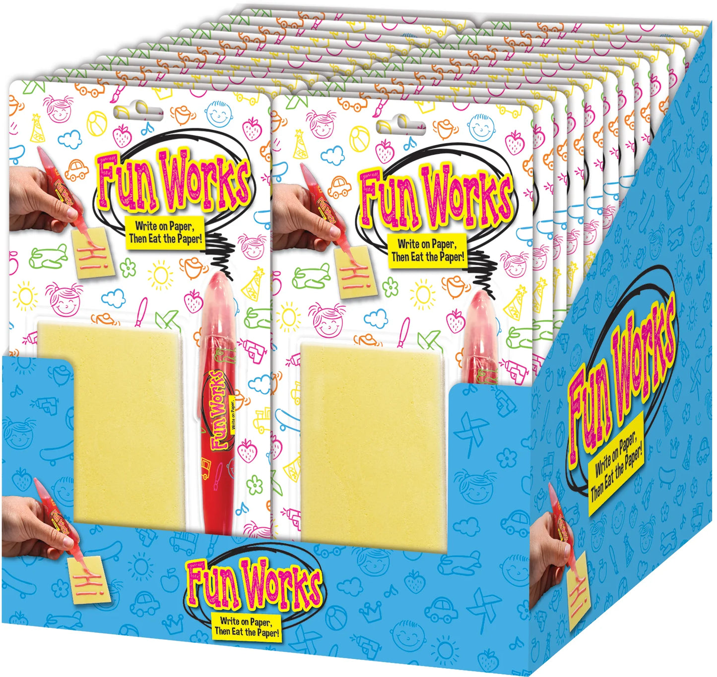 Fun works write on paper then eat the paper