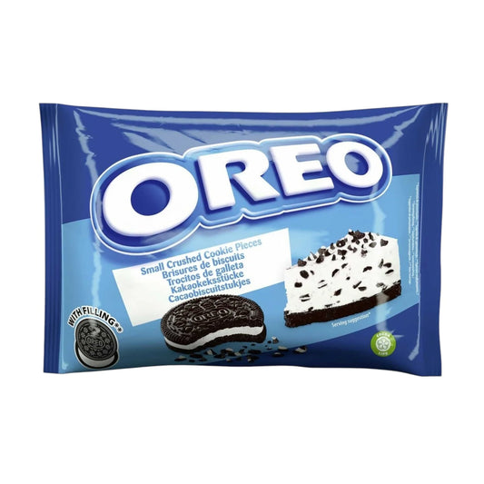 Oreo crumbs crushed cookie pieces