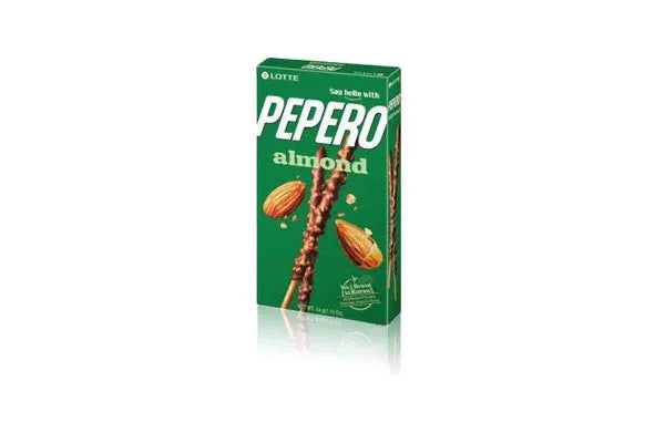 Lotte Pepero Almond flavored biscuit sticks