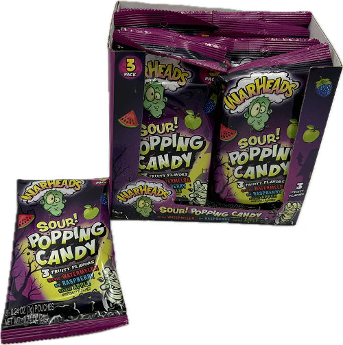 WARHEADS Sour! Popping Candy 3 Fruity Flavors