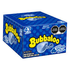 Bubbaloo Adams- goma de mascar 47 pz- sabores varios (Mora Azul, 47pz