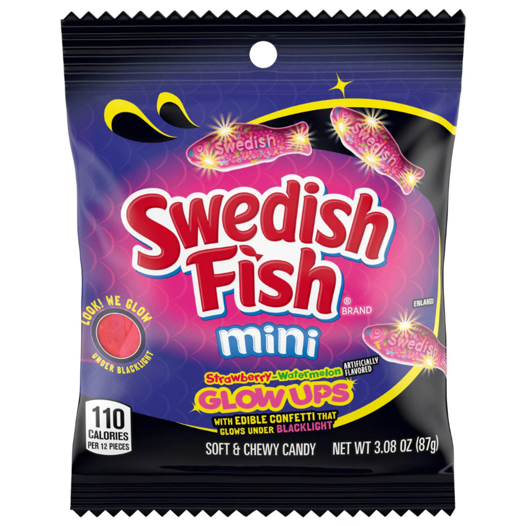 Swedish Fish Mini Strawberry Watermelon Glow Ups