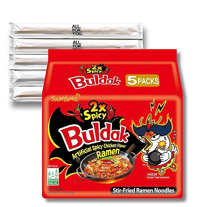 Korean 2x spicy buldak noodles hot chicken