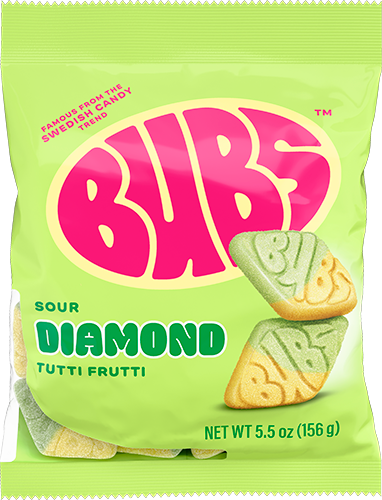 Bubs Sour Diamond Tutti Frutti