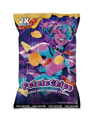 Amandier Street Fighter Potato Chips - Double Spicy Cheese flavor