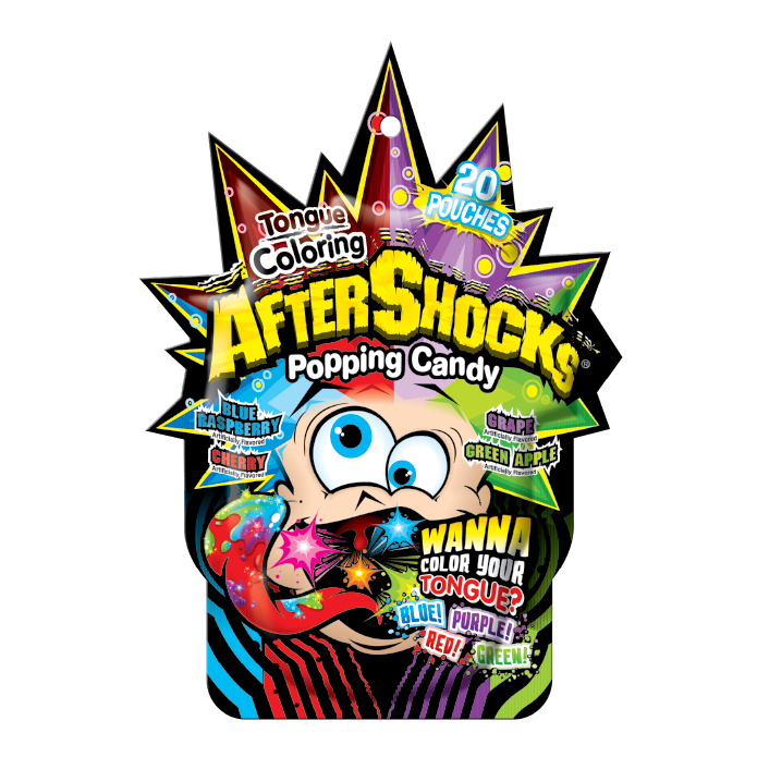 AfterShocks Tongue Coloring Popping Candy.