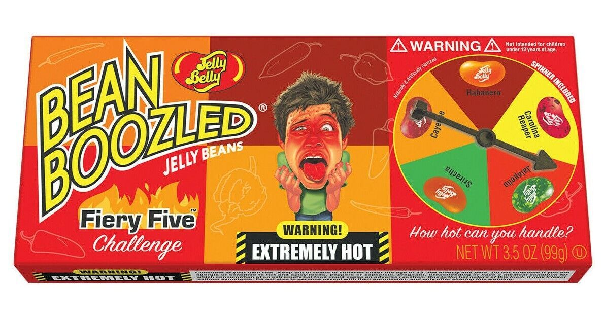 Jelly Belly BeanBoozled Fiery Five Challenge spinner box