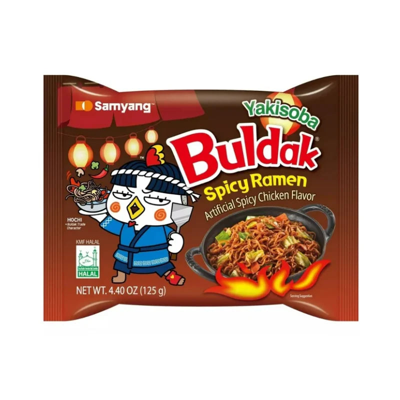 Buldak Yakisoba Spicy Ramen, Artificial Spicy Chicken Flavor