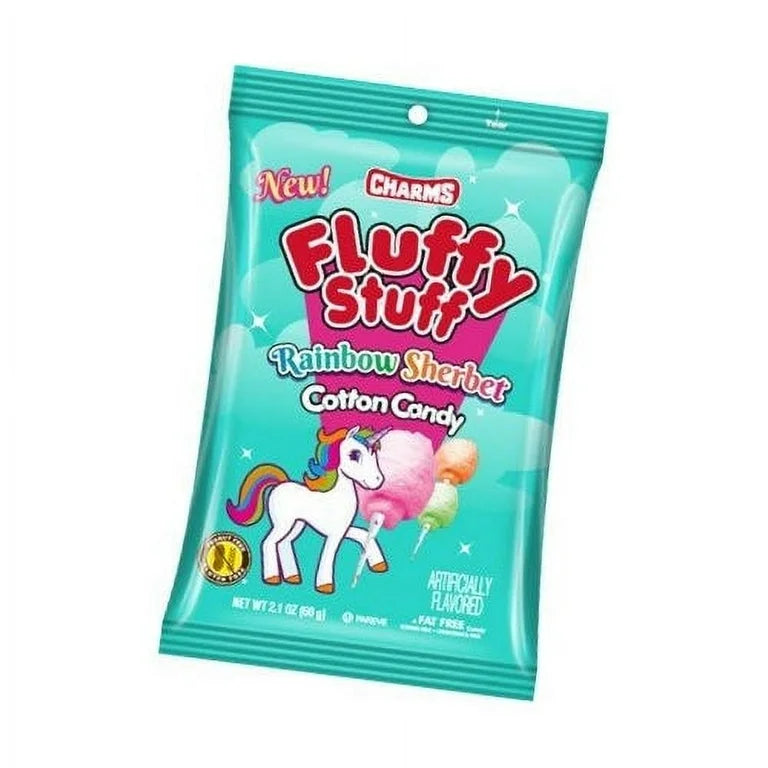 Charms fluffy stuff cotton candy rainbow sherbet