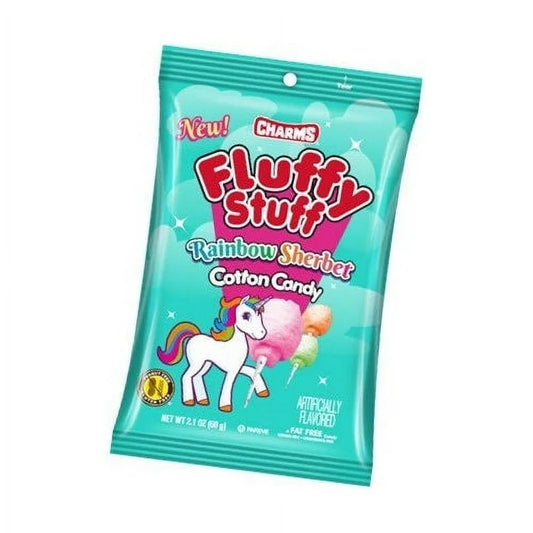 Charms fluffy stuff cotton candy rainbow sherbet