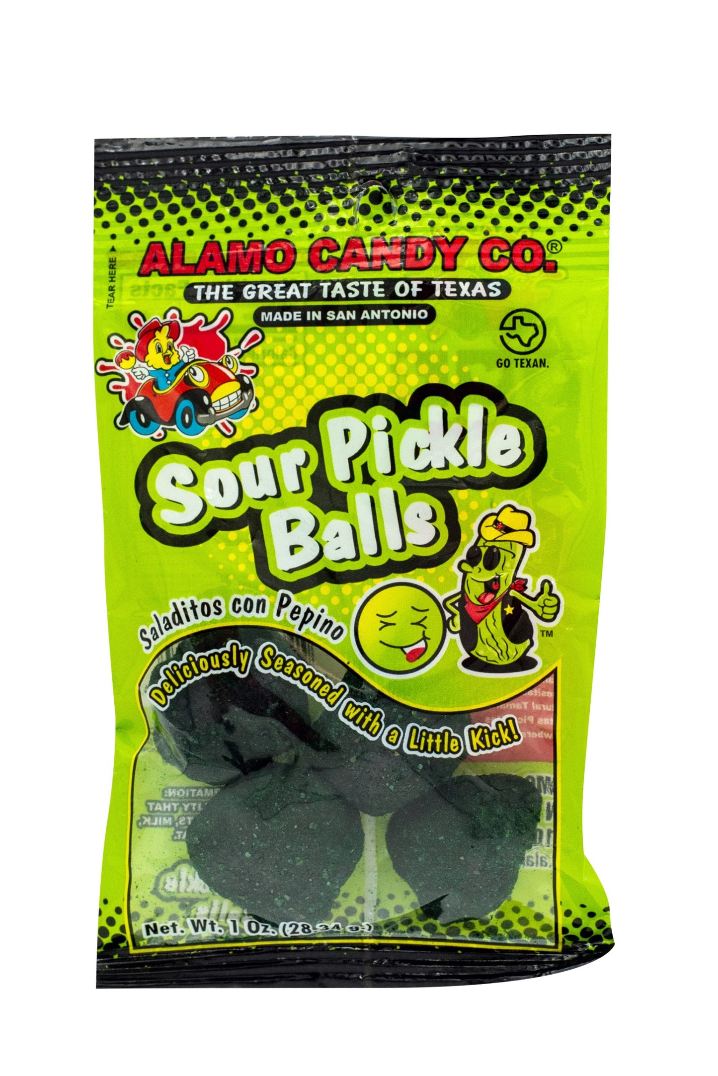 Alamo candy sour pickle balls