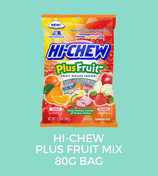 HI-CHEW PEG BAG - PLUS FRUIT (TANG/ORANGE & HAW BLU RAS)