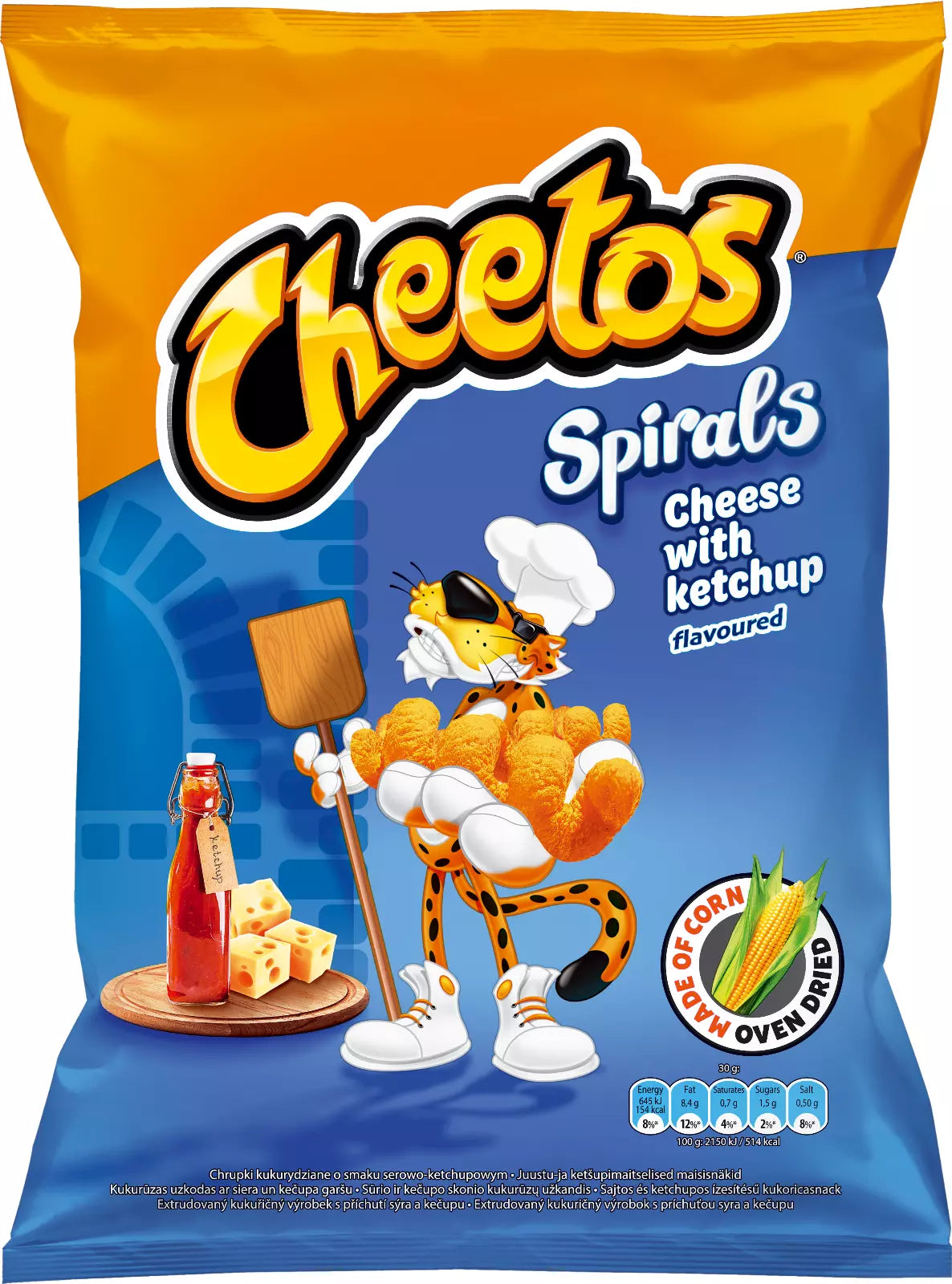 CHEETOS SPIRALS Cheese & Ketchup Flavor Chips Snacks Crisps