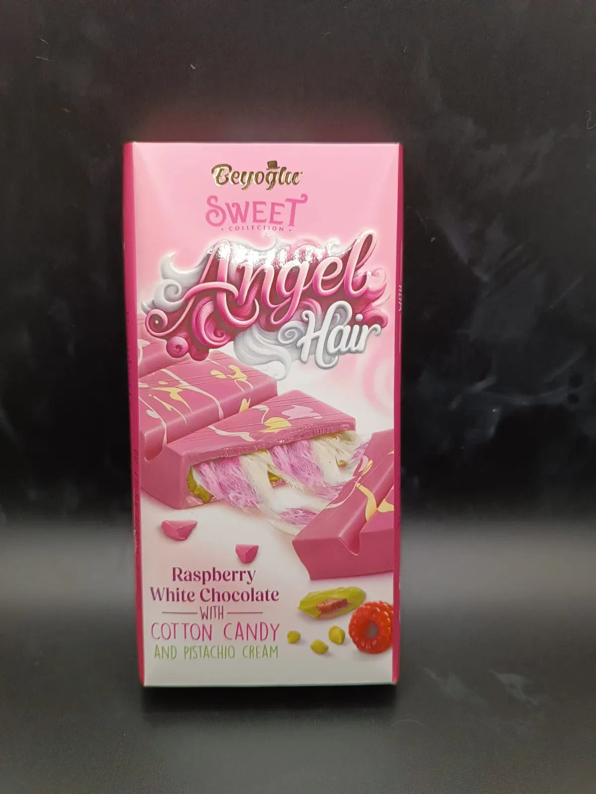 Beyoğlu Sweet Collection Angel Hair Raspberry White Chocolate with Cotton Candy and Pistachio Cream