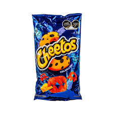 Cheetos Colmillos, a Mexican snack known for its unique fang-like shape and spicy cheese flavor