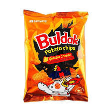 Buldak Quattro cheese flavored potato chips