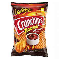Lorenz crunchips roasted BBQ sauce flavour