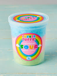 Pucker Puffs! rainbow SOUR cotton candy