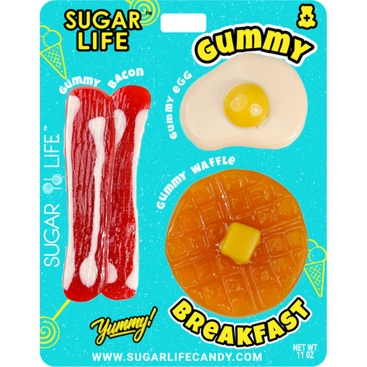 GGB GIANT GUMMY BREAKFAST W/ BACON EGG WAFFLE PEG BLISTER
