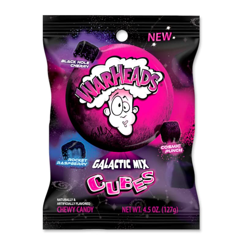 WARHEADS GALACTIC CUBES PEG BAG