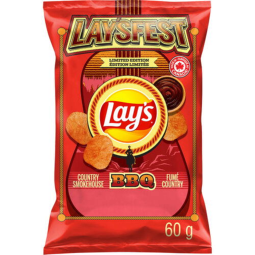 Lay's Fest Country Smokehouse BBQ Limited Edition potato chips