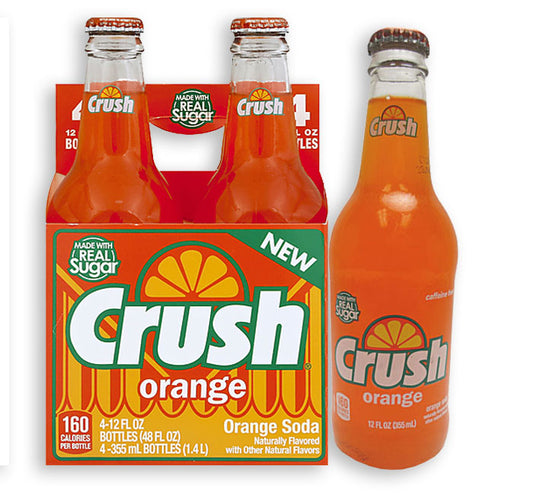 CRUSH - ORANGE SODA W/ REAL CANE SUGAR (6/4PK)