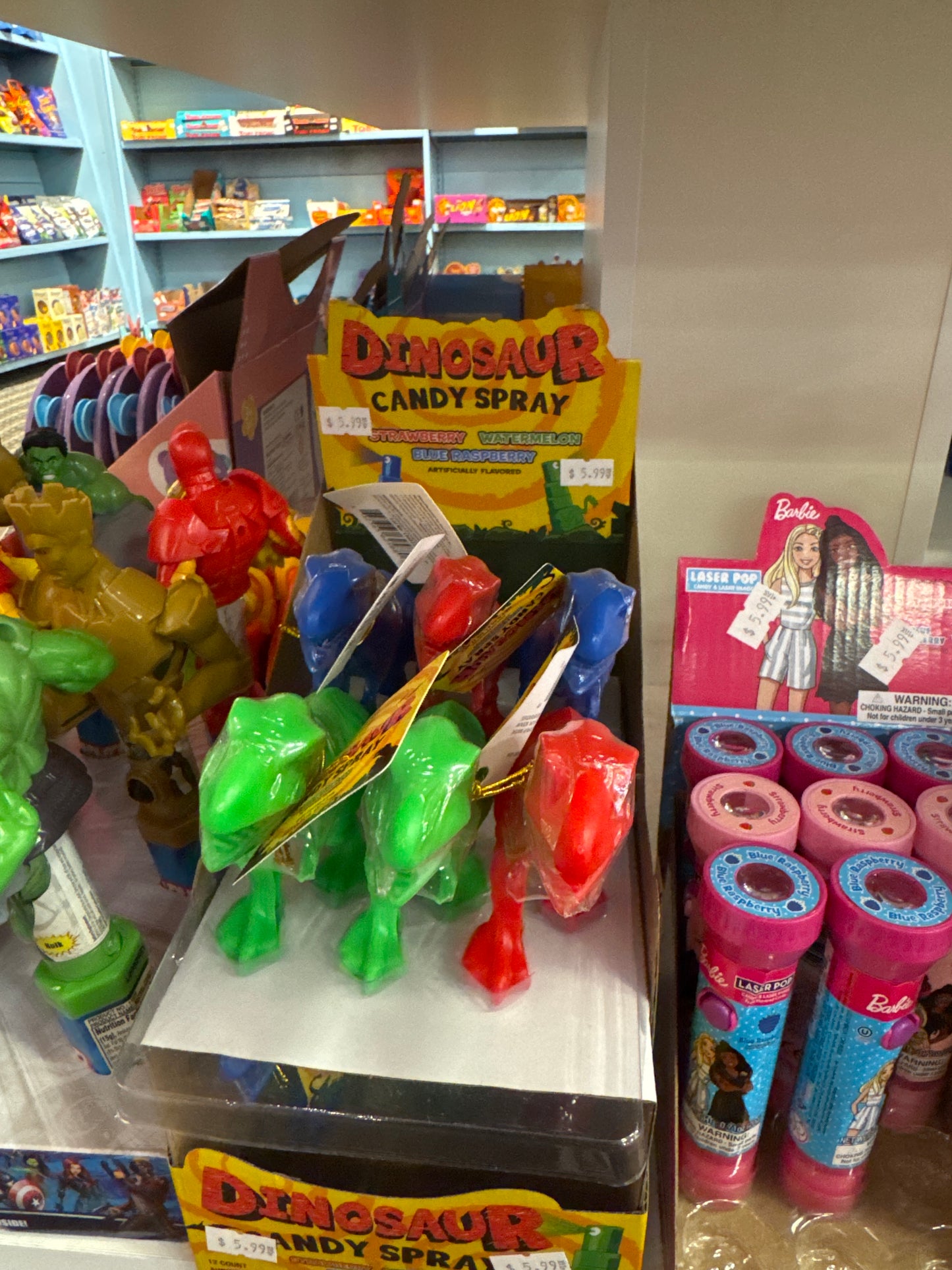 Dinosaur candy spray