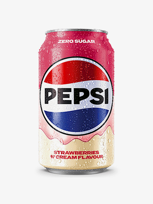 Pepsi Strawberries 'N' Cream Zero Sugar flavored soft drink