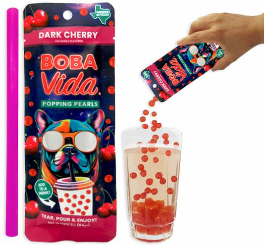 POPPING BOBA SINGLE SERVE - ALL NATURAL DARK CHERRY