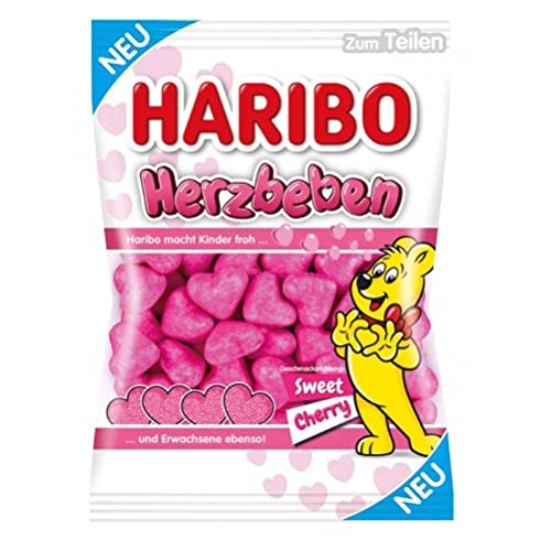 Haribo Sweet Cherry Heart Quake Chewy Candy