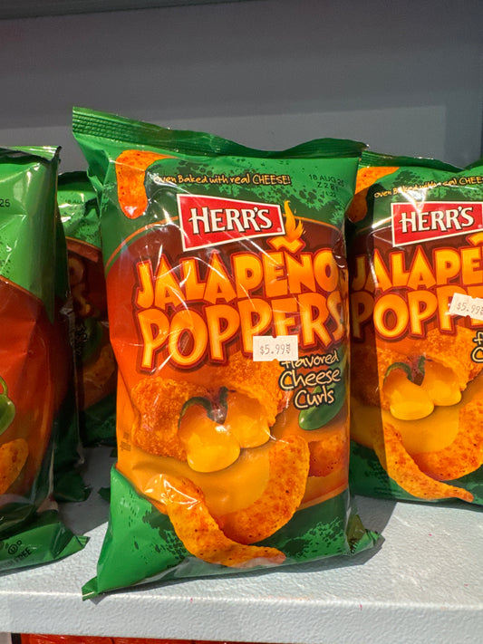 Herrs jalapeño poppers flavoured cheese curls