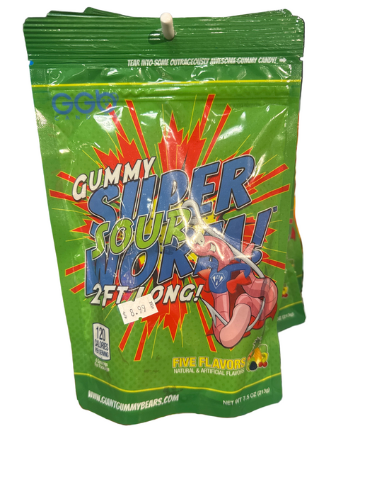 Gummy super sour worm