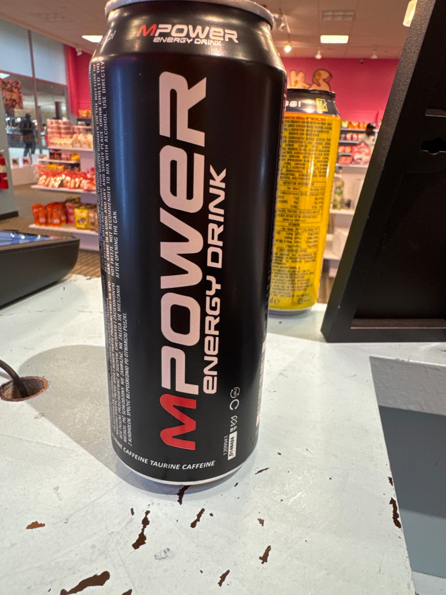 MPOWER energy drink can. Energy drinks