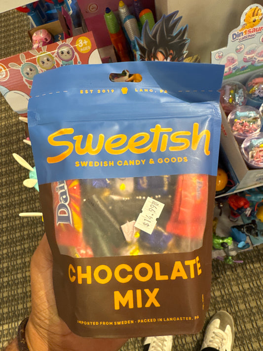 Swedish candy and goods chocolate mix