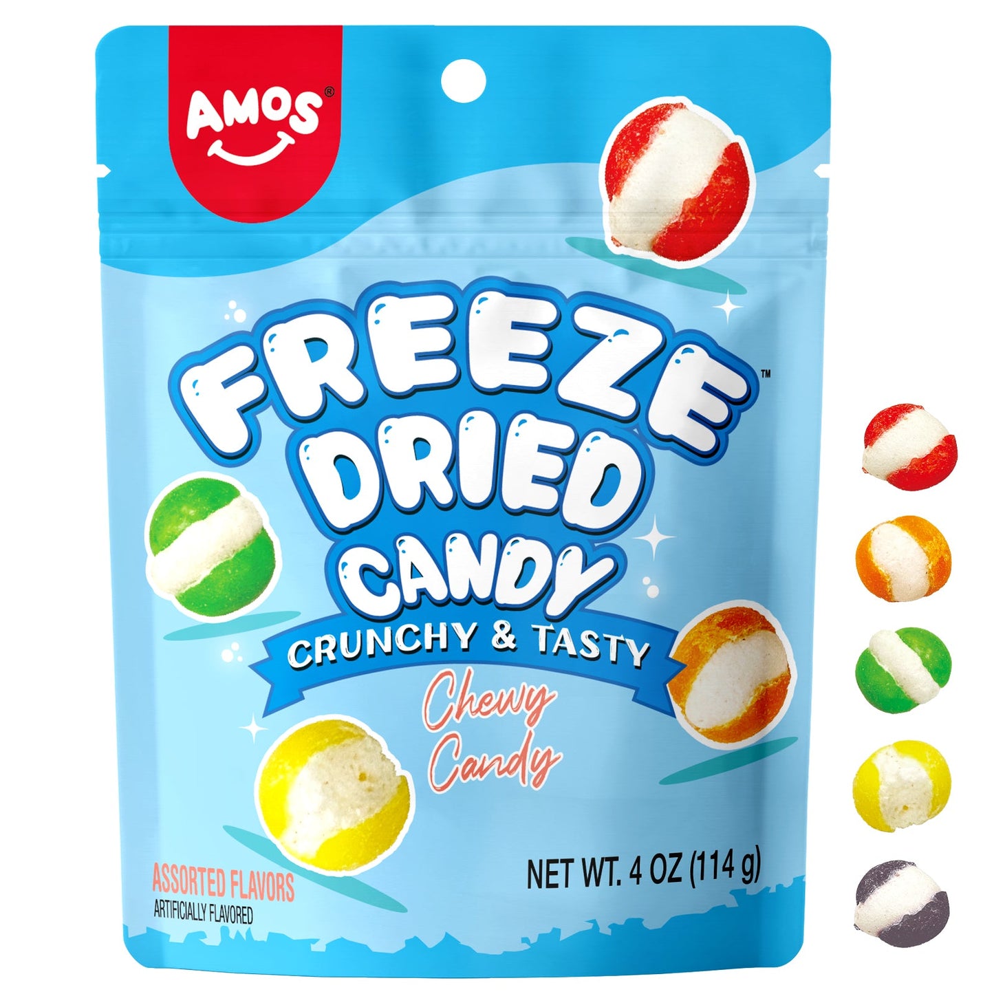 Amos freeze dried candy