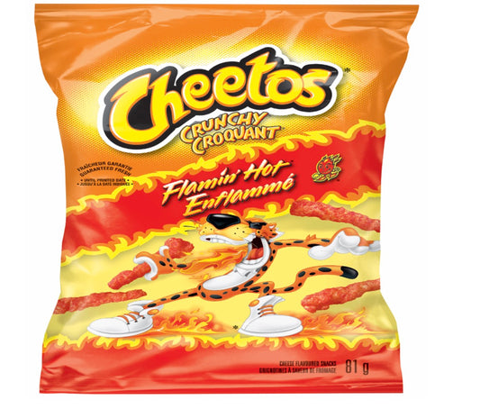 Cheetos Crunchy Croquant Flamin’ Hot Englammé