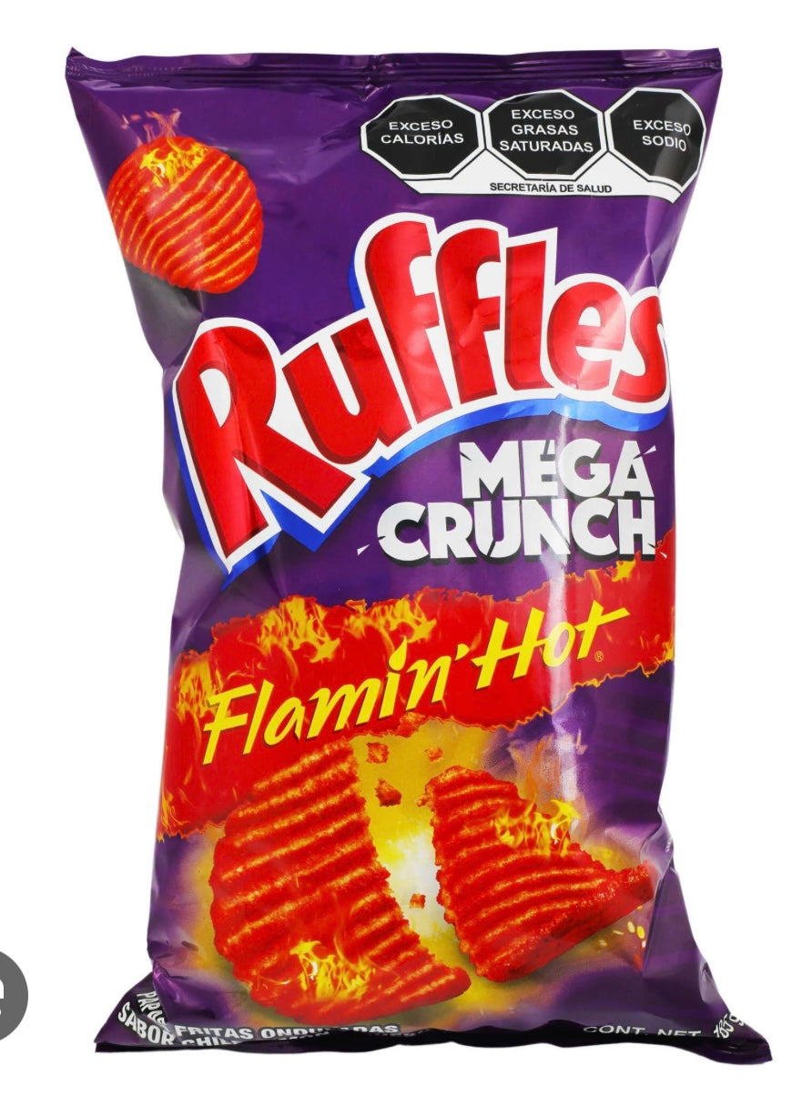 Ruffles mega crunch Flamin hot – Exotic Snack Guys OP