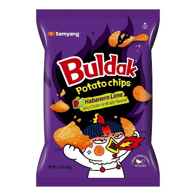 Buldak habanero lime potato chips